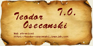 Teodor Osećanski vizit kartica